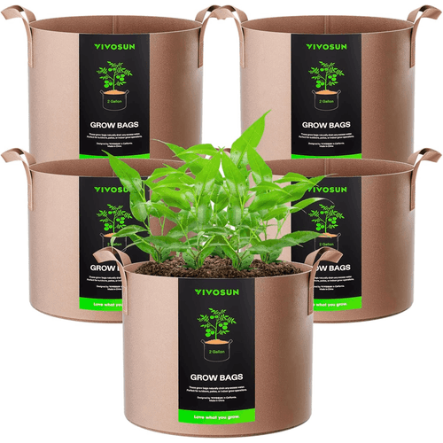 fabric grow bags with handles thickened breathable plant pots nonwoven garden planters for vegetables flowers indoor outdoor gardening