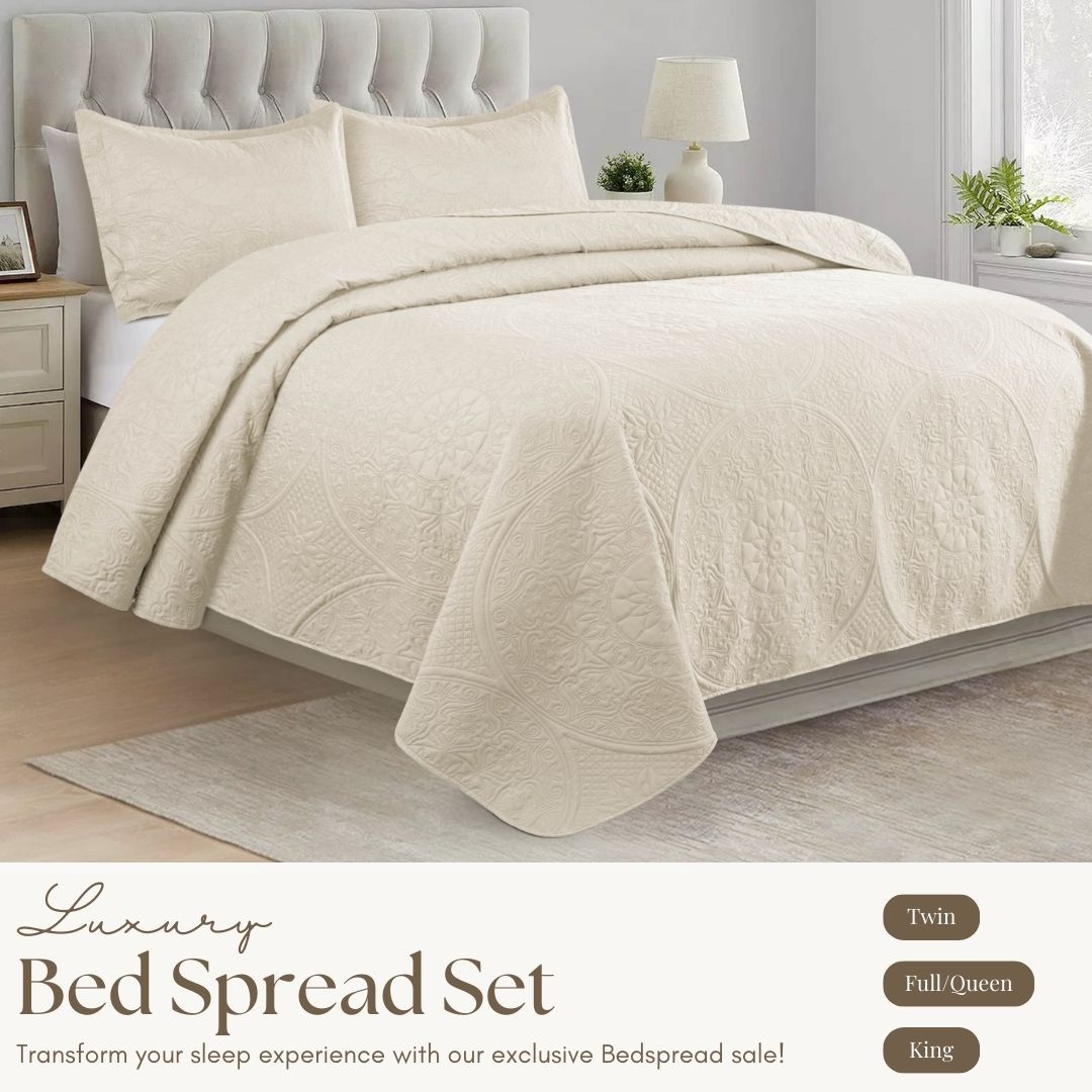 TEMU Ensemble de couette et léger – 3 pièces, couvre-lit avec couvre-lit assorti (s) – Ensemble de couvre-lit matelassé en microfibre douce pour