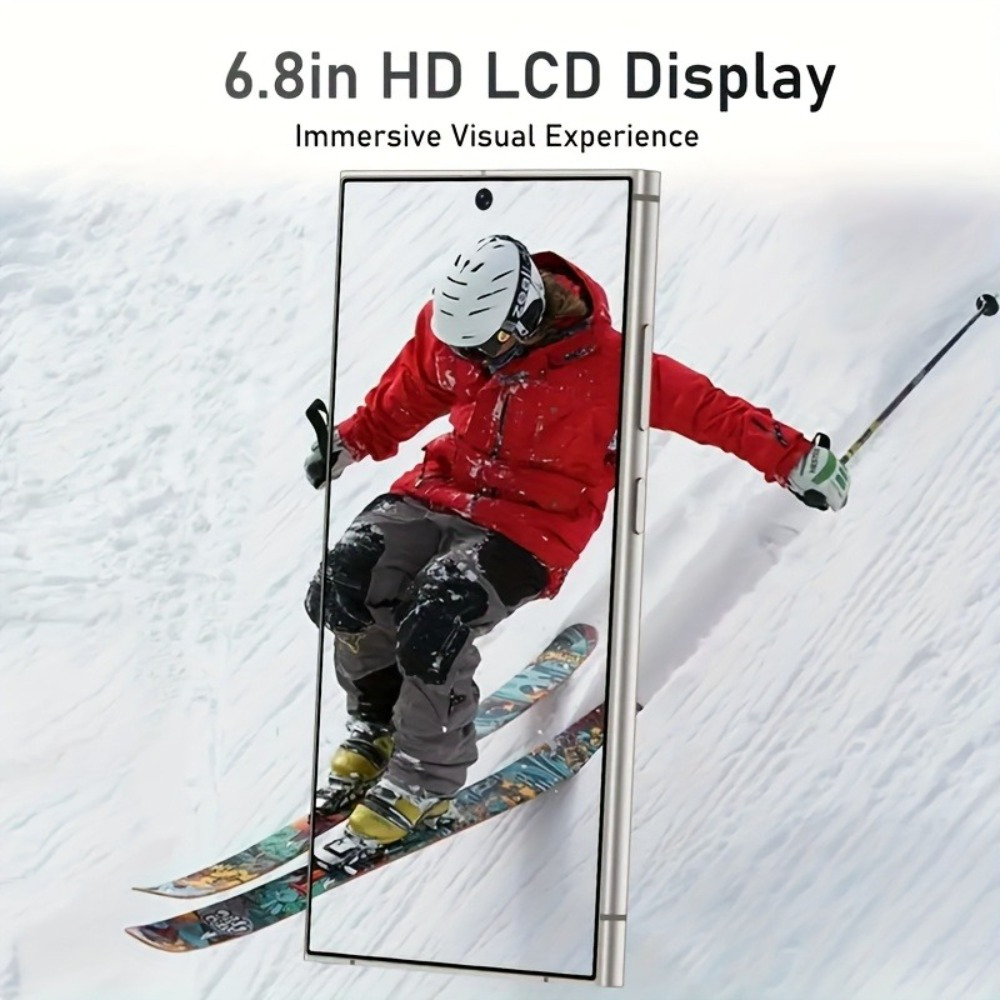 2026 smartphone 6 8 inch screen facial recognition   built     system   dual standby unlocked version   headphones phone case data cable screen protector ideal gift   Product details 2