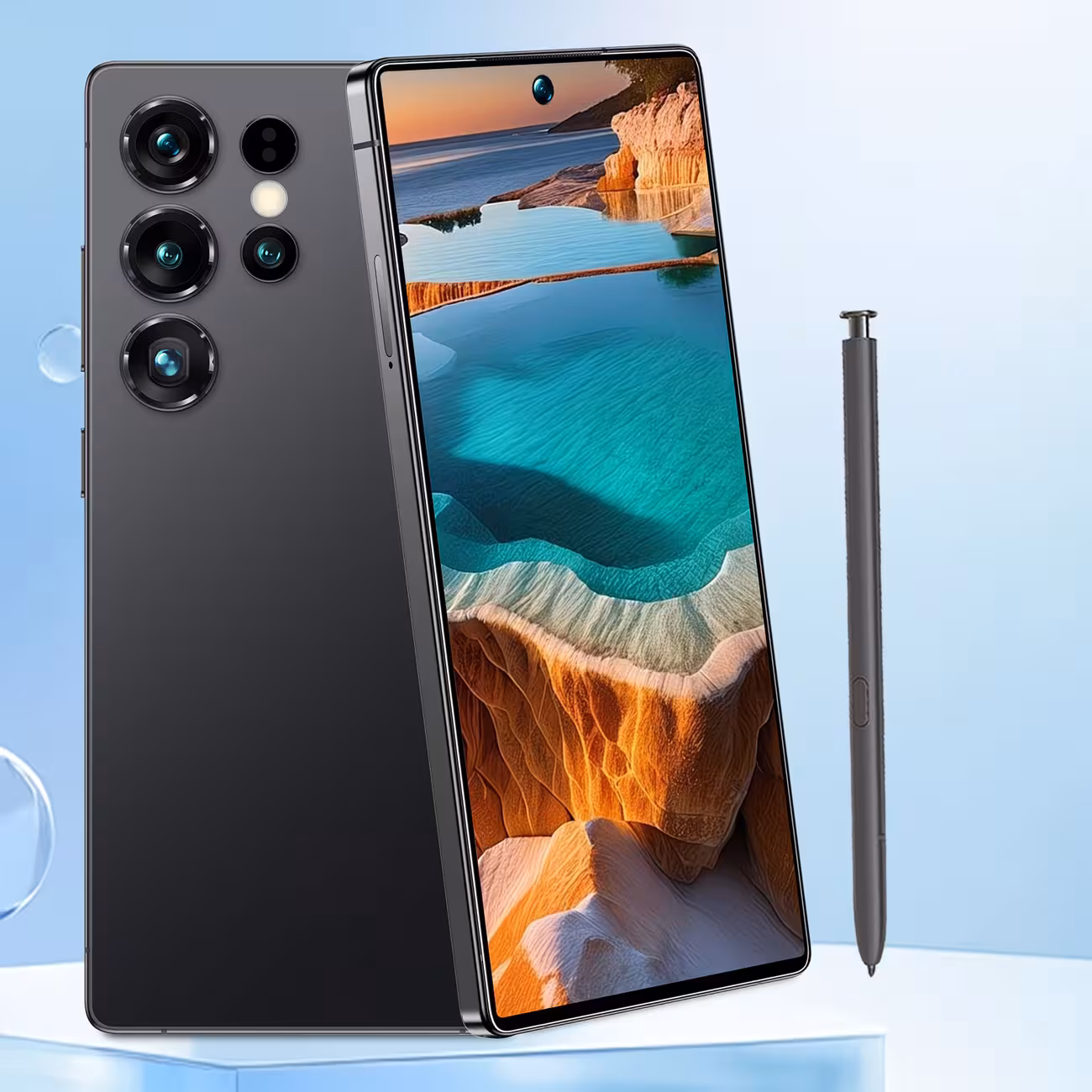 smartphone smartphone 6 8 inch display built camera with headphones protective case screen protector birthday smartphone Product details 6