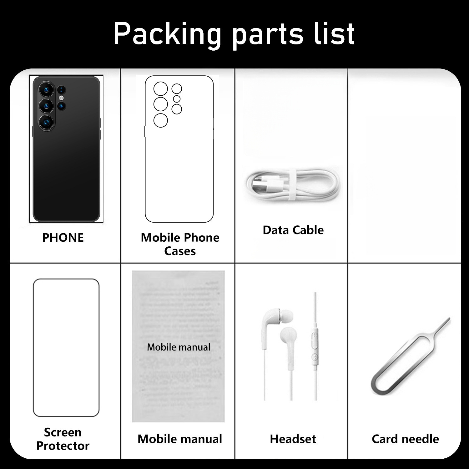 unlock 5g smartphone the ultra new model 26ultra with battery   auto focus built in pen   6 8 inch large phone screen protector and phone   features a   Product details 2