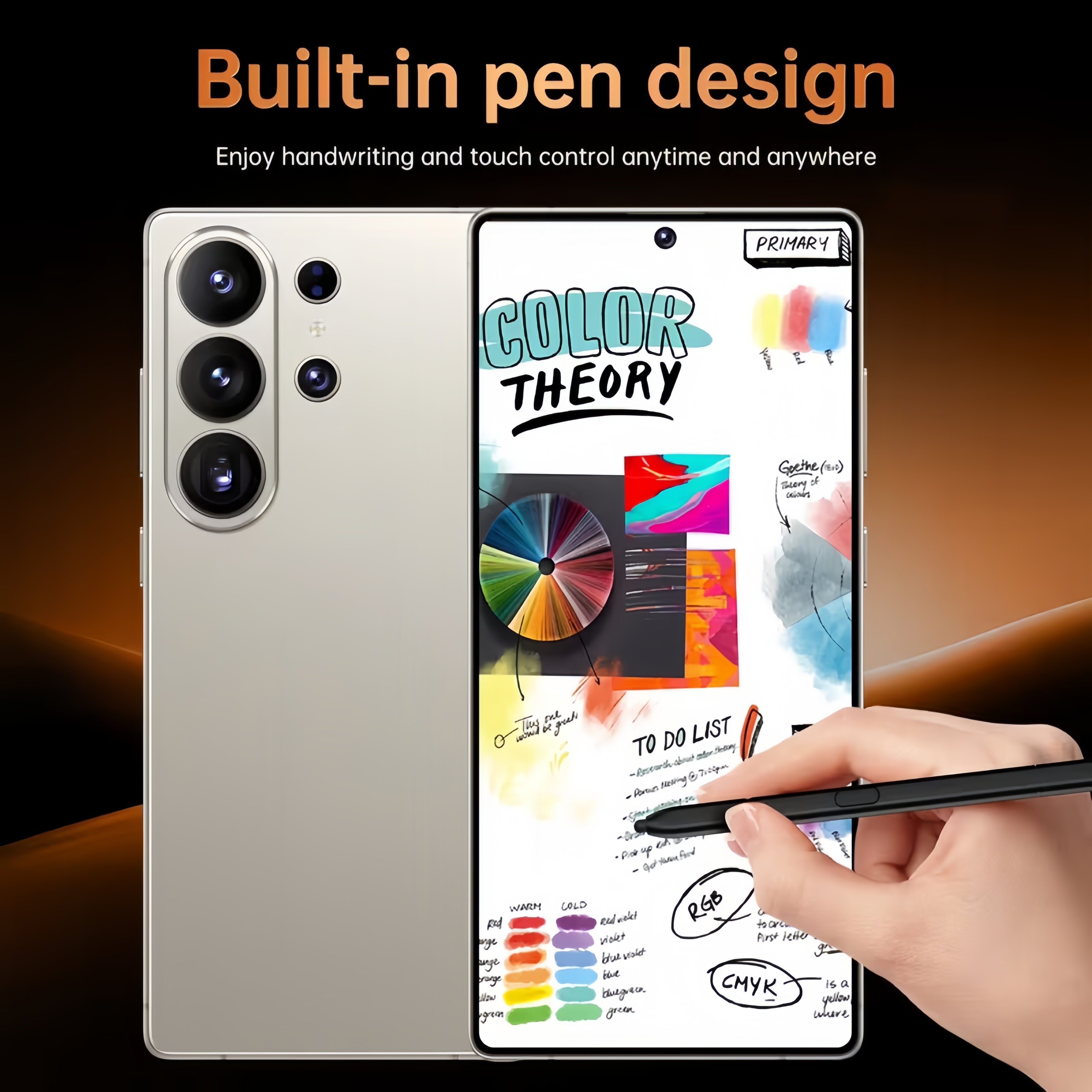 unlock 5g smartphone the ultra new model 26ultra with battery   auto focus built in pen   6 8 inch large phone screen protector and phone   features a   Product details 0