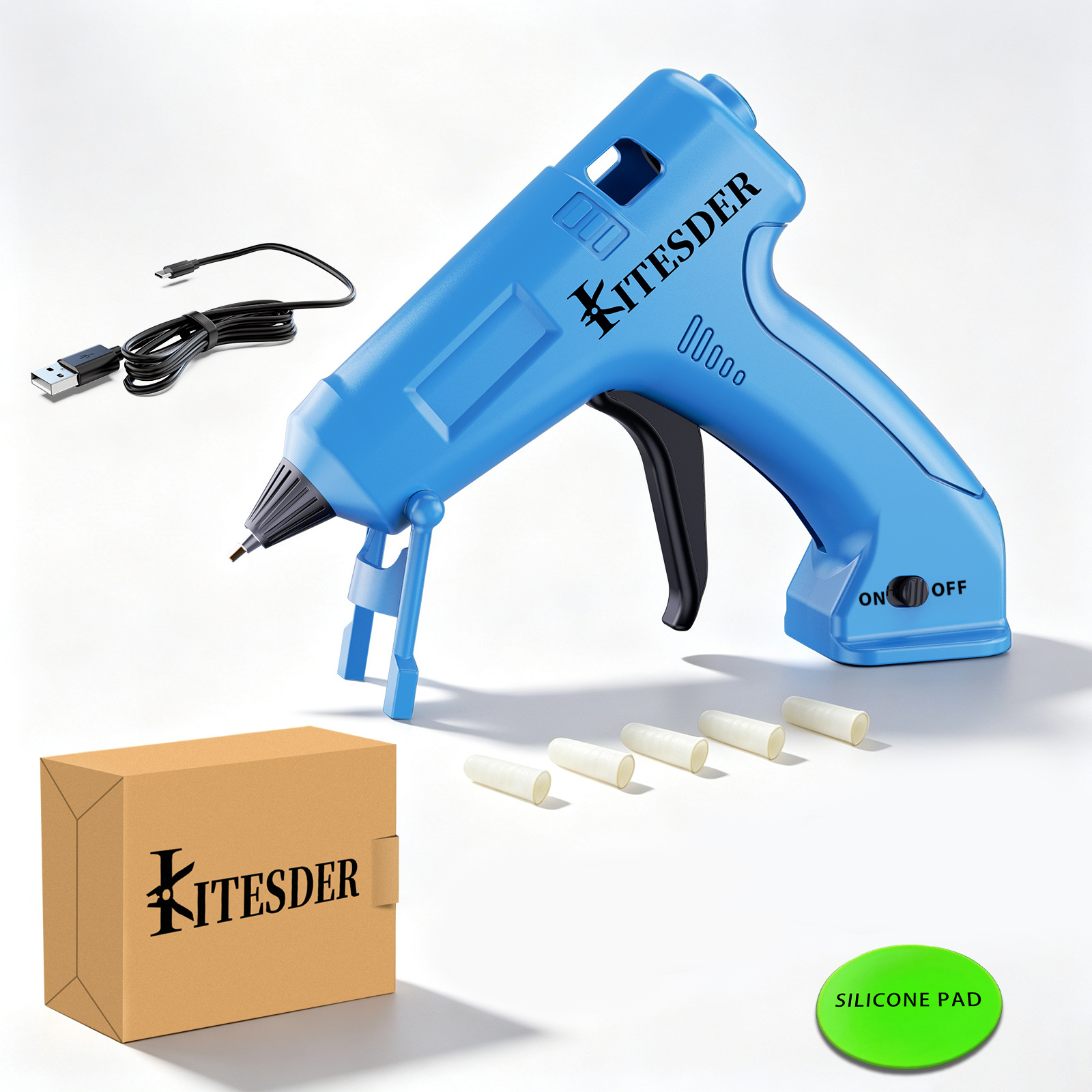 TEMU Pistolet à colle chaude électrique avec contrôle par gâchette, outil à main polyvalent pour le bricolage, les réparations ménagères, les