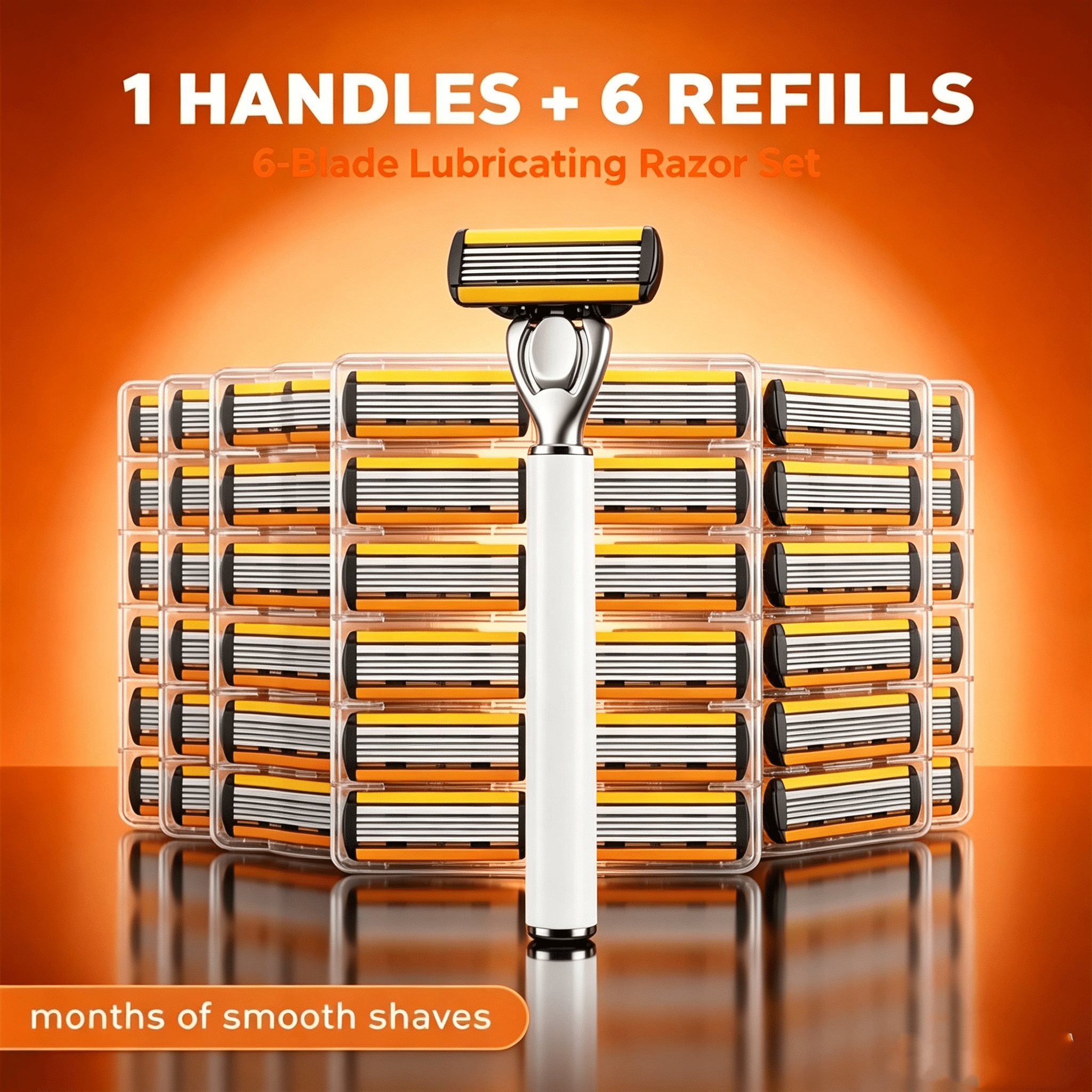 TEMU Rasoir Manuel pour Homme | Super Doux et Tendance avec 6/12 Lames en Acier Inoxydable Ultra-Tranchantes Remplaçables, , Doux et Sûr | Inclut 1/2