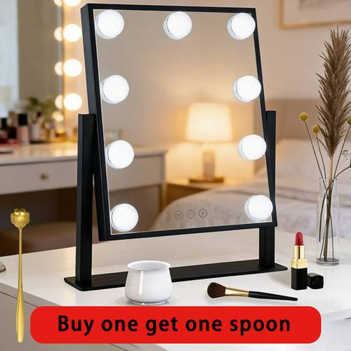 1pc style vanity featuring 9 led lights color settings touch control for dimming and 360 rotation your dressing room or bedroom