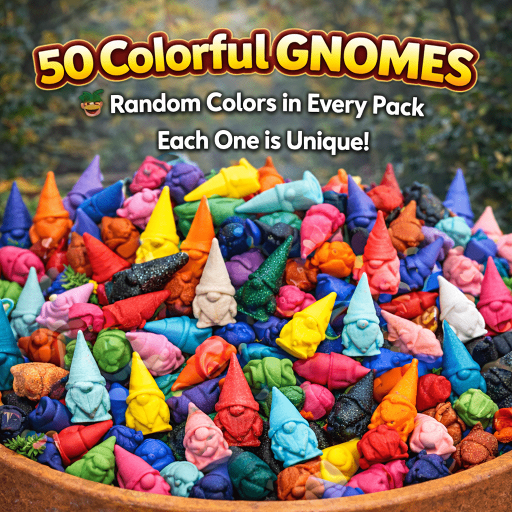 TEMU 50 Mini-Gnomes Aléatoires – Figurines de Petits Gnomes de Jardin Colorés pour , Loisirs Créatifs, Jardins Féeriques, Farces Cadeaux et