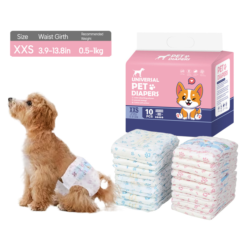 disposable dog diapers ultra absorbent quick   diapers leak proof pads for incontinence training suitable for all sizes of dogs