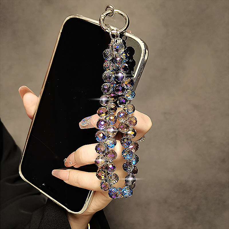 handmade mobile phone lanyard luxurious and sparkling new   droplet lanyard mobile phone chain wrist crystal chain jewelry bag accessories keys perfect valentines day gift