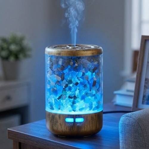 bronze salt rock diffuser lamp 7 color changing led night light essential for home decor perfect gift for wife husband boyfriend girlfriend housewarming birthday holiday