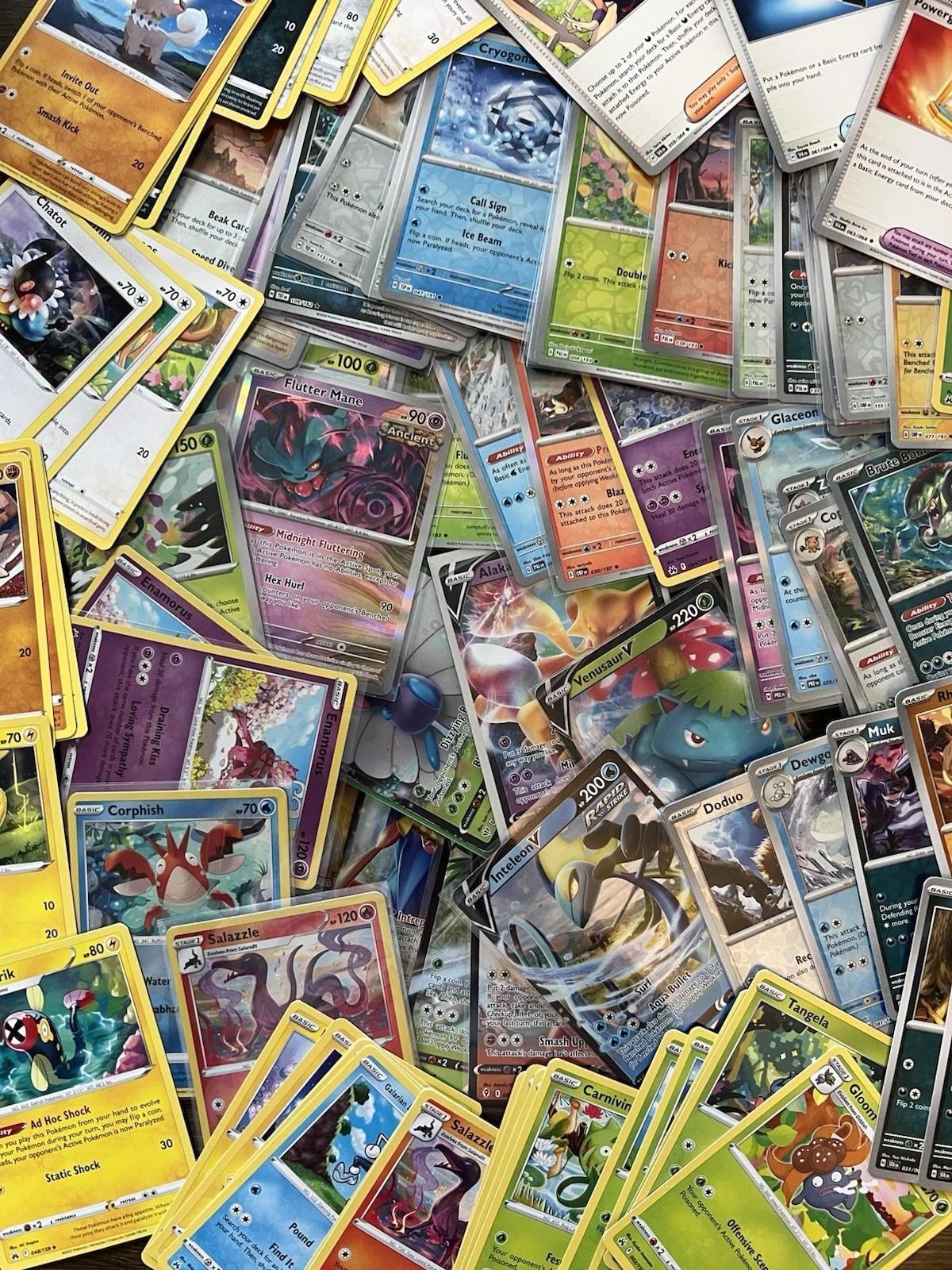 50pcs Pokémon Card Lot - Guaranteed Holos & Rares