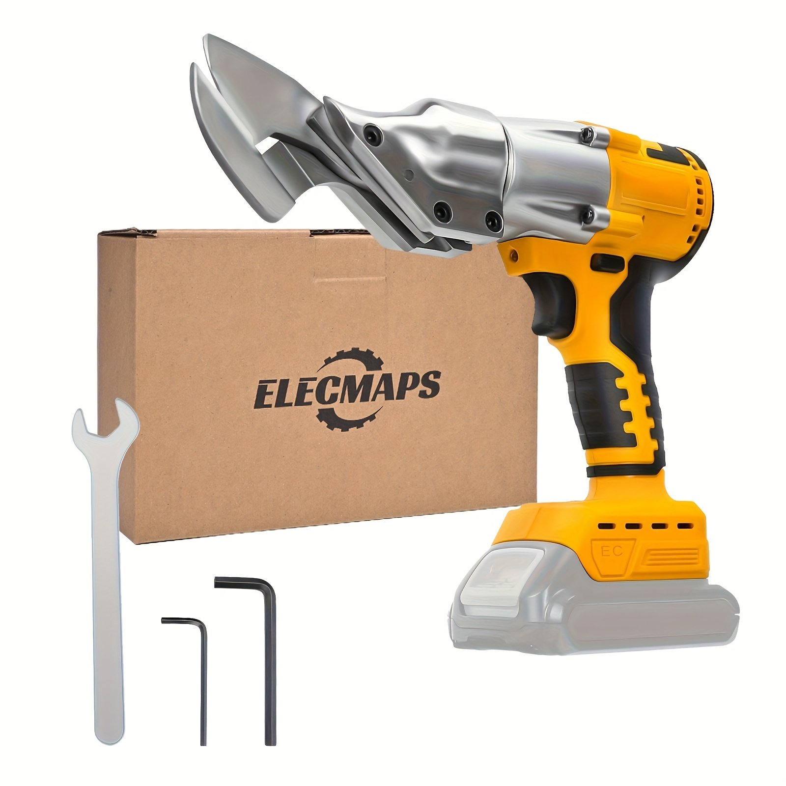 TEMU Ensemble de ciseaux à métaux fil, ciseaux à métaux balais, peuvent couper divers matériaux, inoxydable, , le carton et . Ciseaux électriques