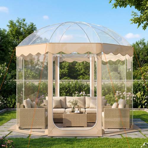 10 x 10 ft all up bubble tent with carrying bag for 8 10 people pvc house portable rain shelter for camping fishing