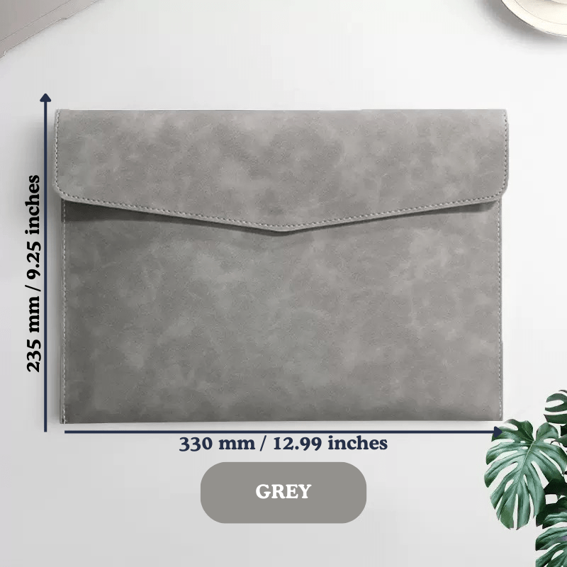 a4 leather file bag waterproof document holder business envelope folder
