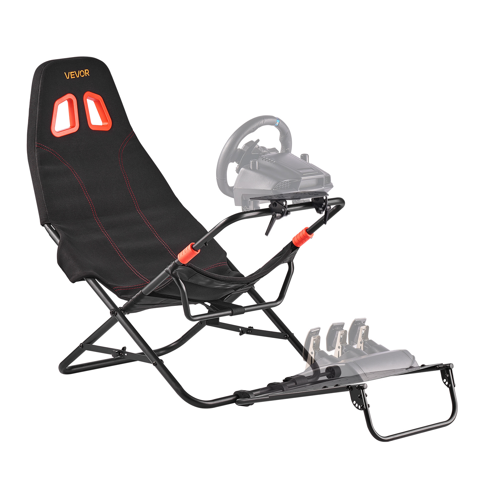 TEMU Support de volant de course portable VEVOR, support de volant de simulation pliable et réglable, largeur intérieure du siège 18,5 pouces,