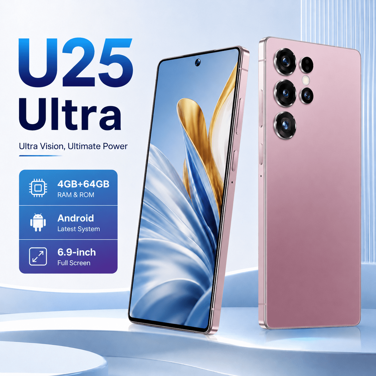 2026 new high end flagship   unlocked version smartphone features a 6 9 inch unlocked large screen design 4 64gb storage and memory supports type c charging provides   dual standby function Product details 7