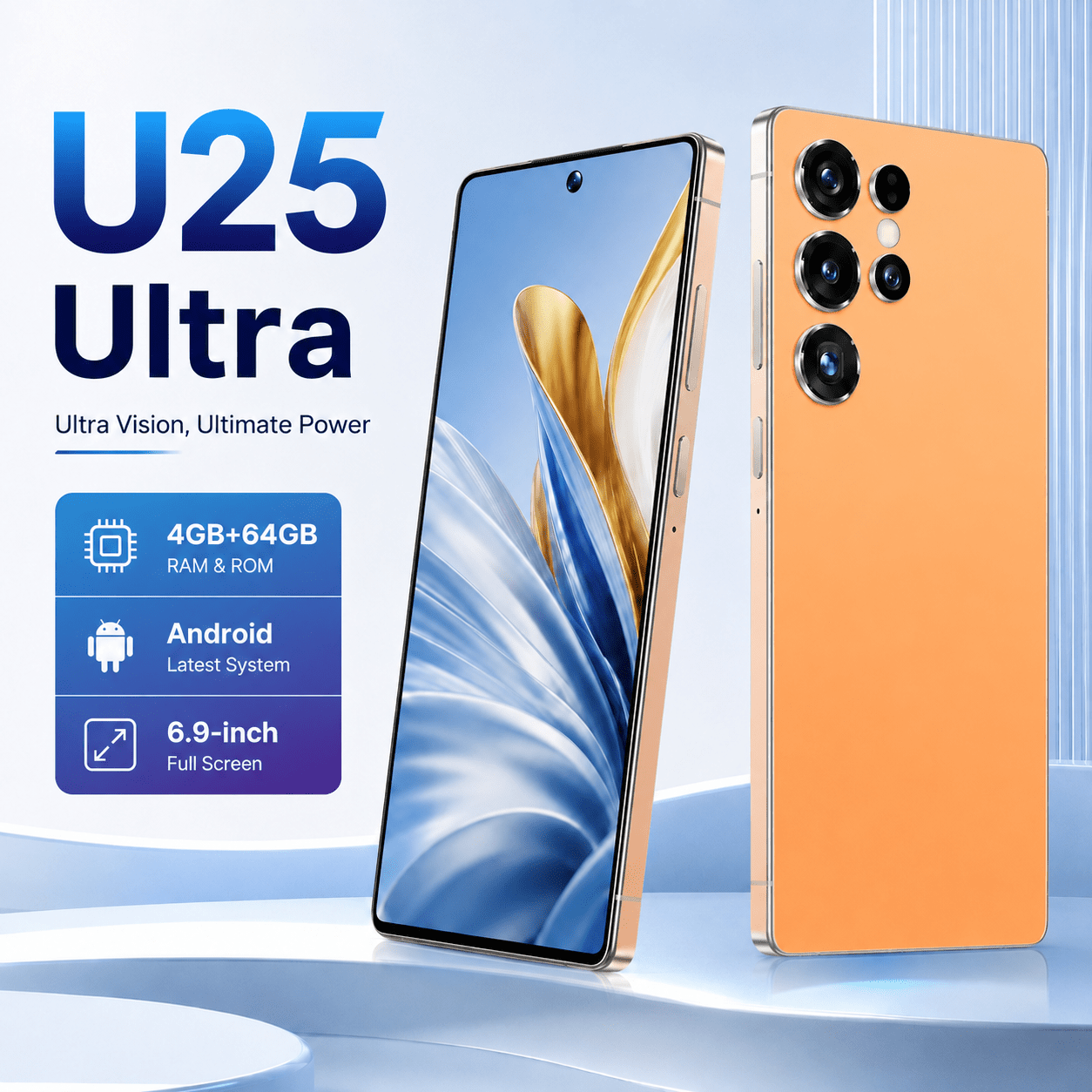 2026 new high end flagship   unlocked version smartphone features a 6 9 inch unlocked large screen design 4 64gb storage and memory supports type c charging provides   dual standby function Product details 10