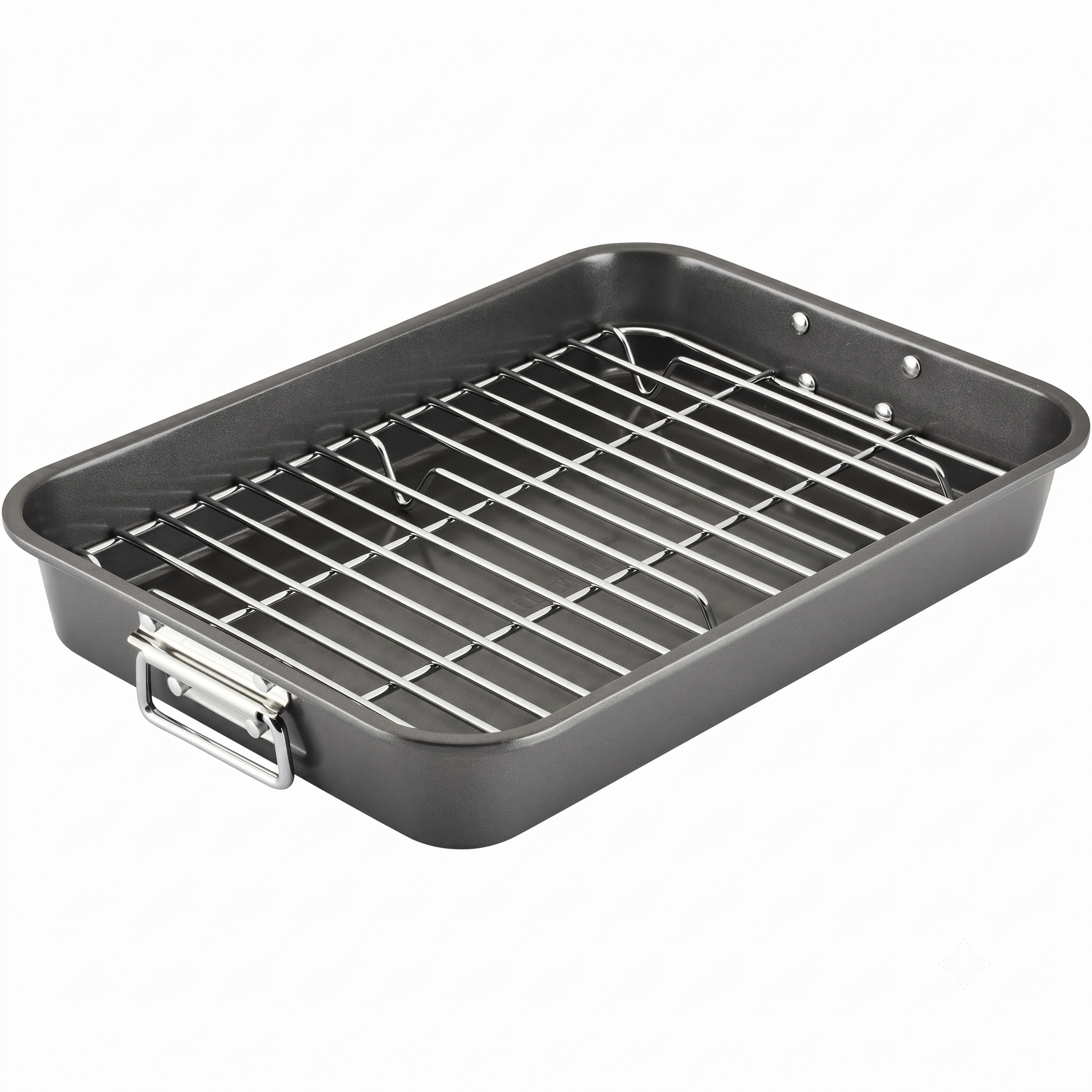 TEMU Plaque de cuisson antiadhésive MSW pour avec grille plate amovible, plat de four robuste en acier avec poignées pliantes, plaque de four de 16 ×