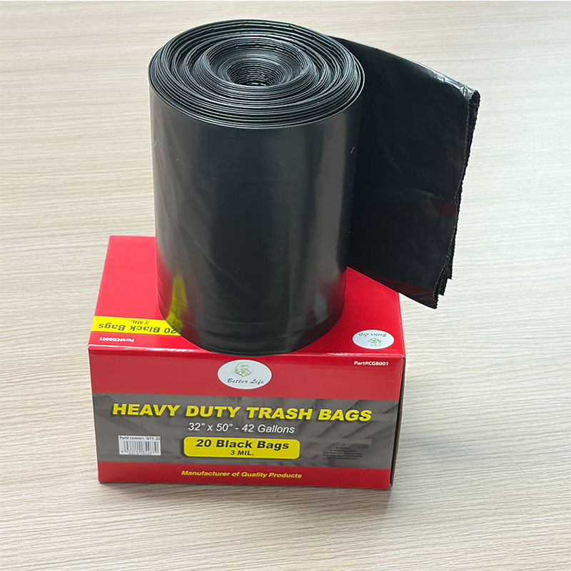 TEMU Bags 42 Gallon (20 Pack), 32 X 50-3 Mil Thick Large Black Heavy Duty Industrial Garbage Trashbags For Professional Construction And Commercial