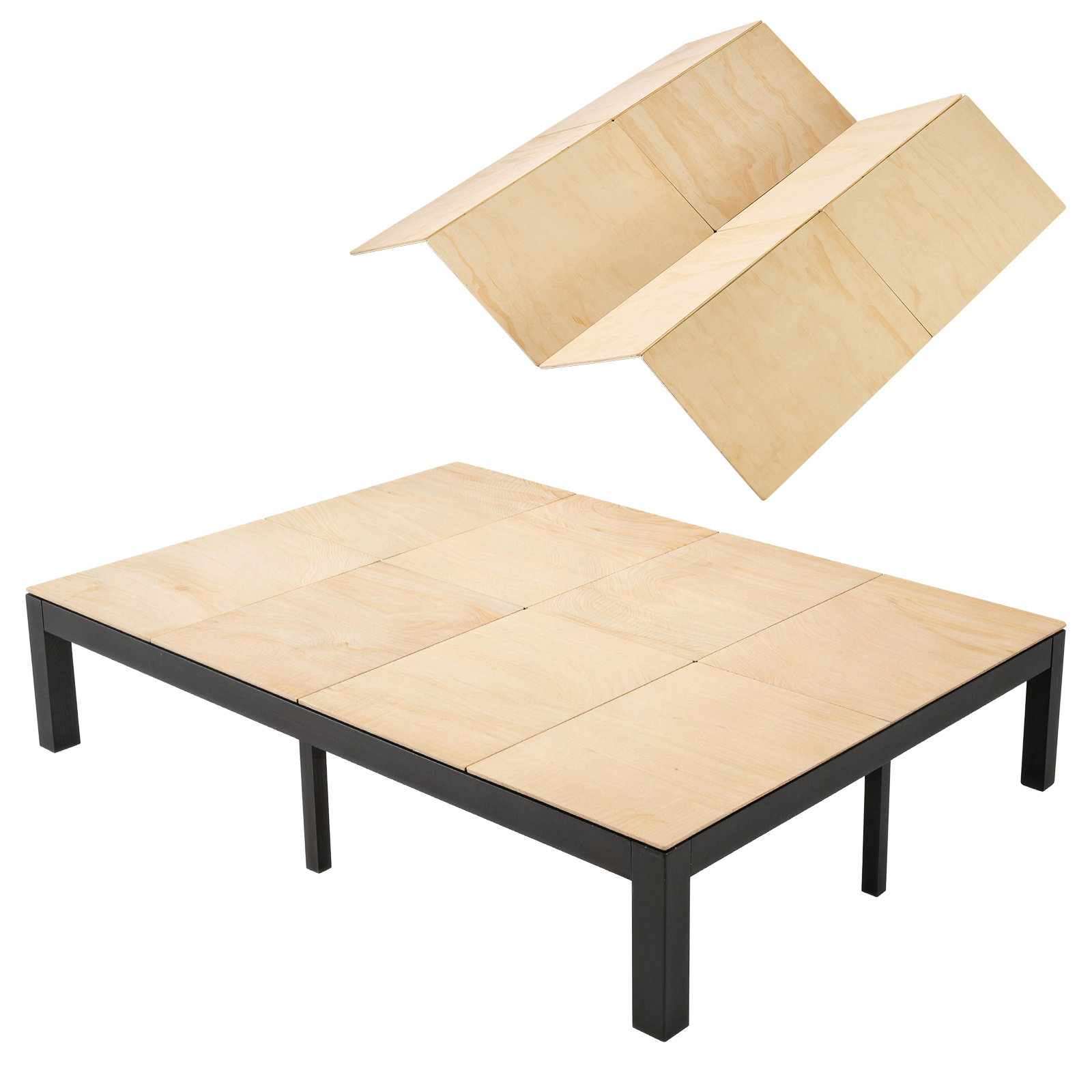 TEMU Planche de Lit Board VEVOR, Taille Queen 76,8 x 58,3 po, Planche de Lit Pliable sous Matelas avec Sangle en Nylon, Contreplaqué, Bords Arrondis,