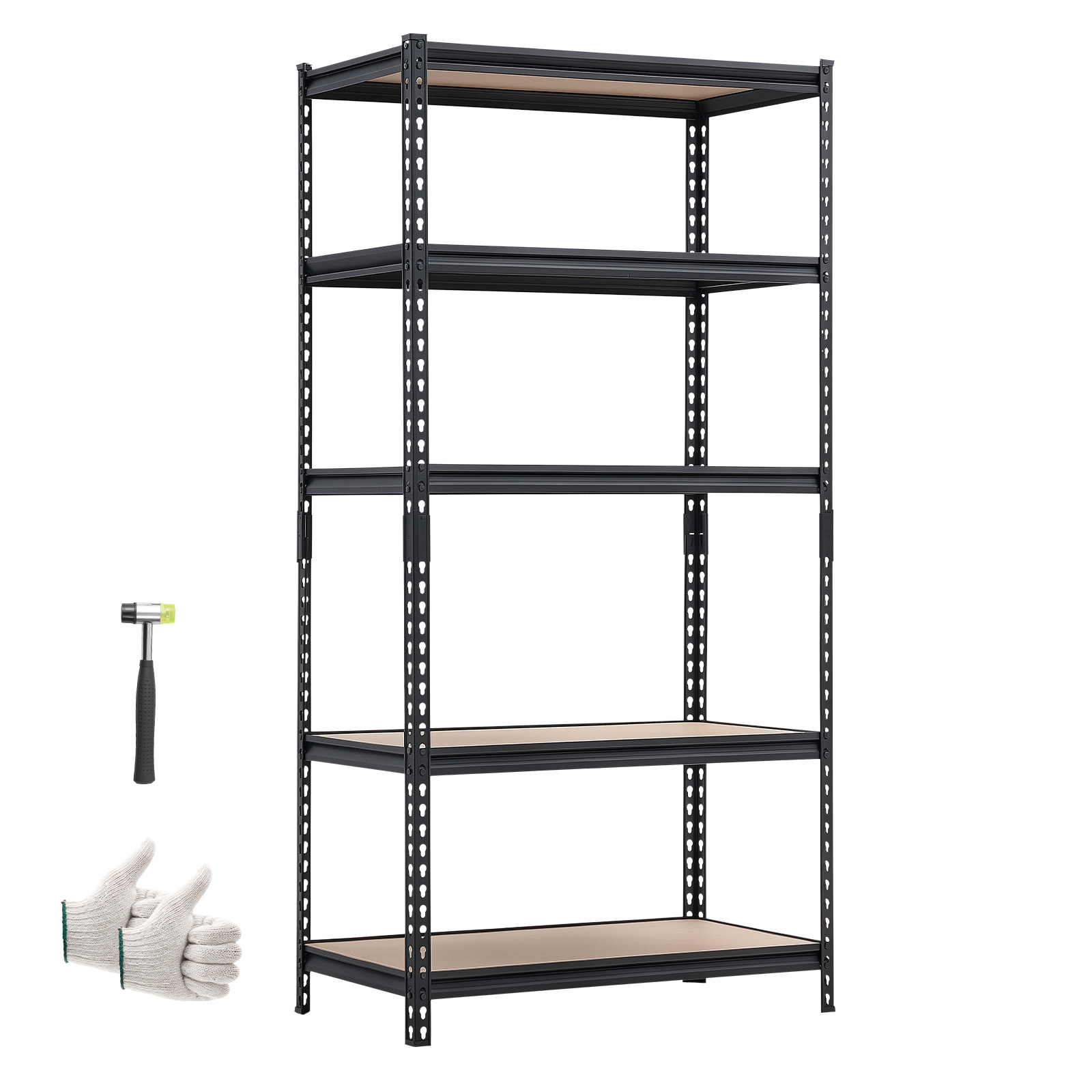 TEMU Étagères de Rangement VEVOR, 5 Niveaux Réglables, Capacité de 2000 lbs, Rayonnage de Rangement Robuste pour Garage, Étagère Utilitaire en Métal,