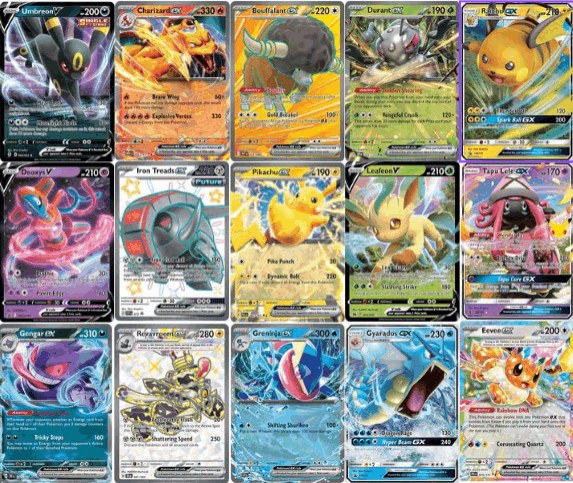 Pokémon Card Lot - EX, GX, V, VMAX, Assorted Lot - No Duplicates