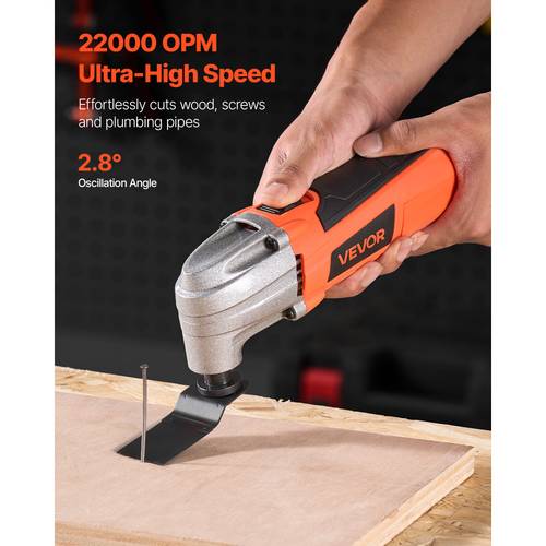 oscillating tool multitool 2 2amps 22 000 opm electric oscillating multi tool kit corded with 2 8 angle 7pcs saw accessories for cutting sanding floor stripping