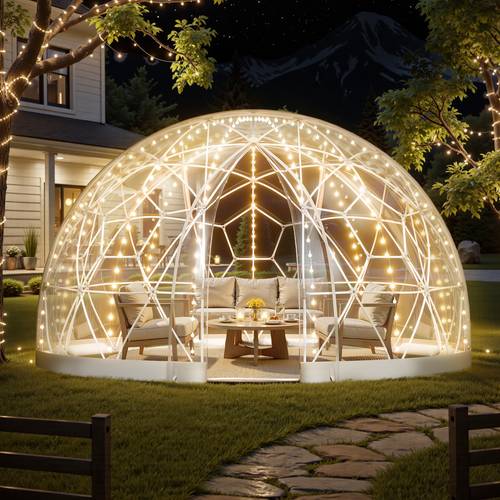 garden dome tent 9 5 x 5 7 ft outdoor clear bubble tent for 2 4 person geodesic dome greenhouse with window pvc tents for backyard patios camping party wedding