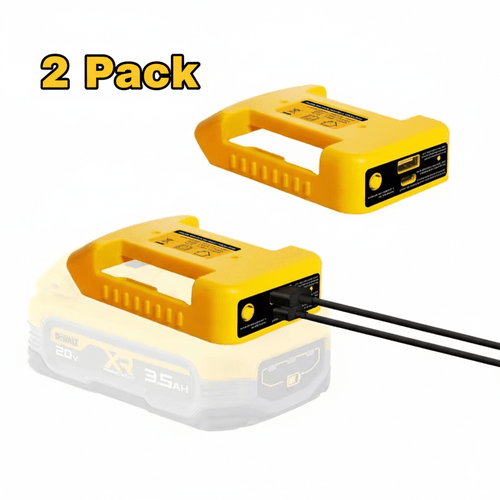 2 pack dewalt 20v battery adapter power tool usb charger converter with usb c fast charging and usb a output portable power bank connector for phones tablets camping travel adapter only halloween black friday deals