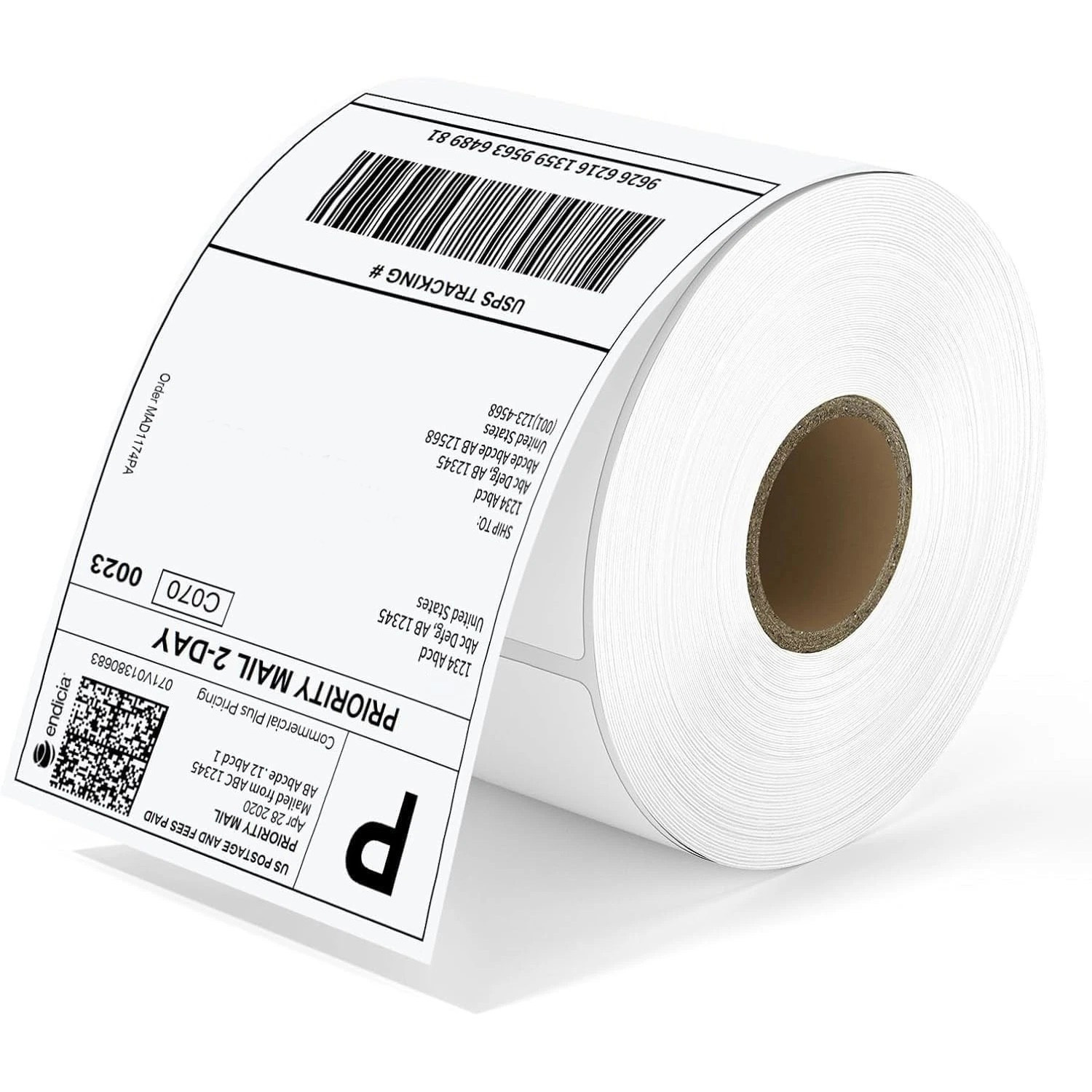 TEMU Étiquette d'expédition thermique directe 400 étiquettes / Rouleau 4 x 6 pouces Noyau de 1 pouce de diamètre