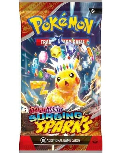 Pokémon TCG Surging Spark - Single Booster Pack (1x) - Pack Art May Vary - Each Pack has 10 Cards