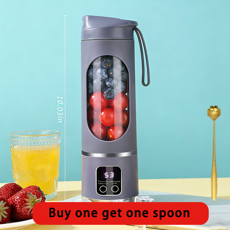 TEMU Mixeur Portable Rechargeable par USB avec Affichage LED - 15.22oz, Idéal pour Smoothies & Jus Frais, Design Compact pour une Nutrition en