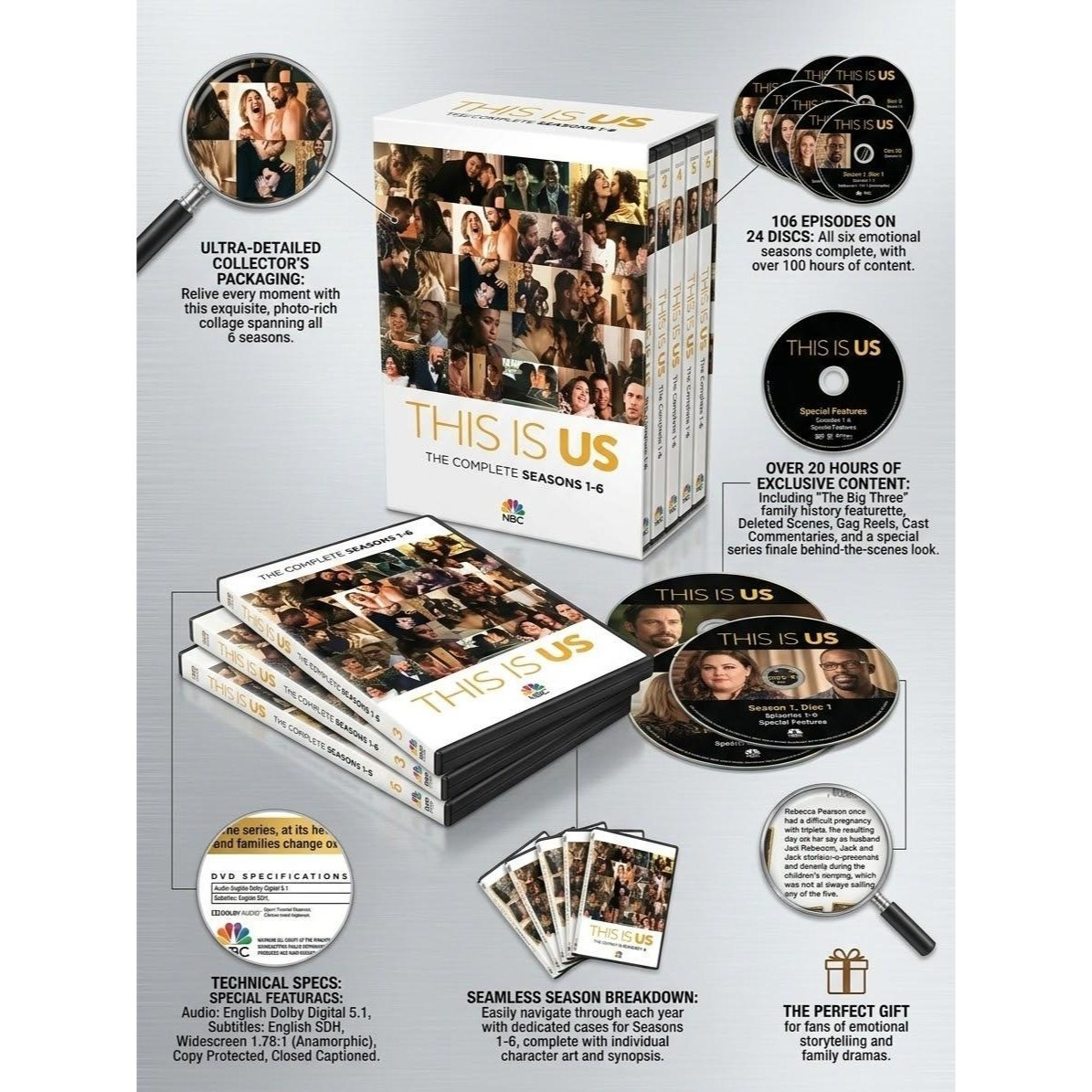 TEMU This Is Us Série complète saisons 1 à 6 (DVD)