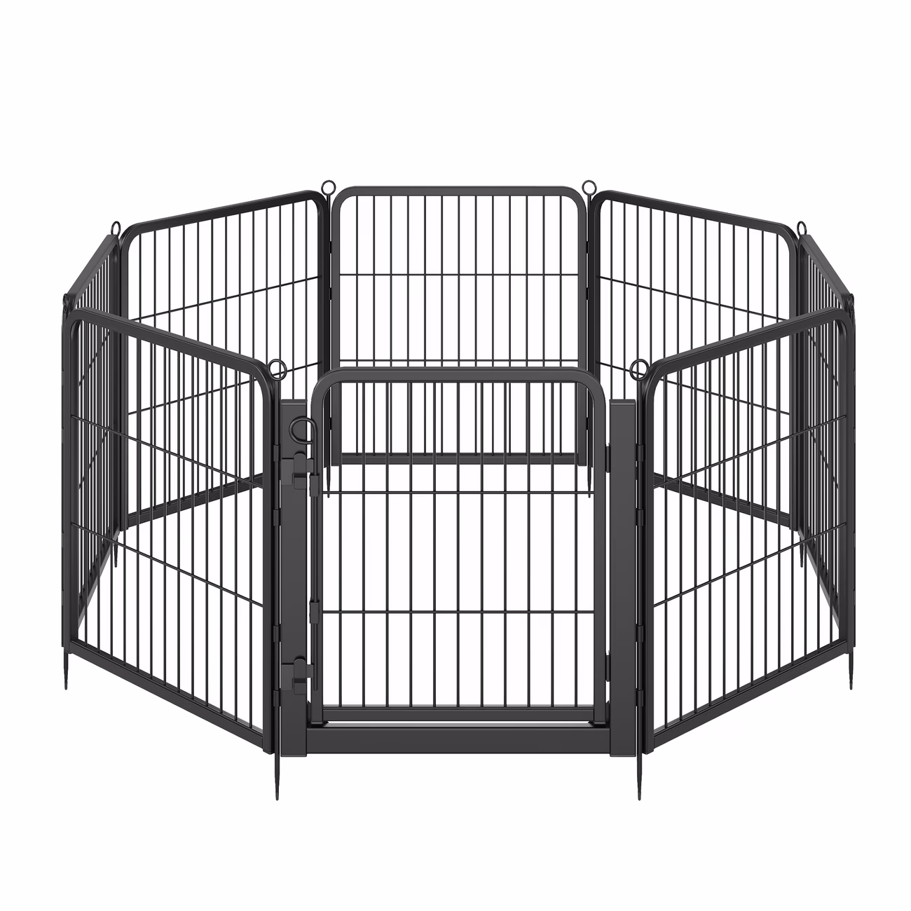 dog playpen 8 panels heavy duty steel pet fence 54 5 x 54 5 6 inches black Product details 6