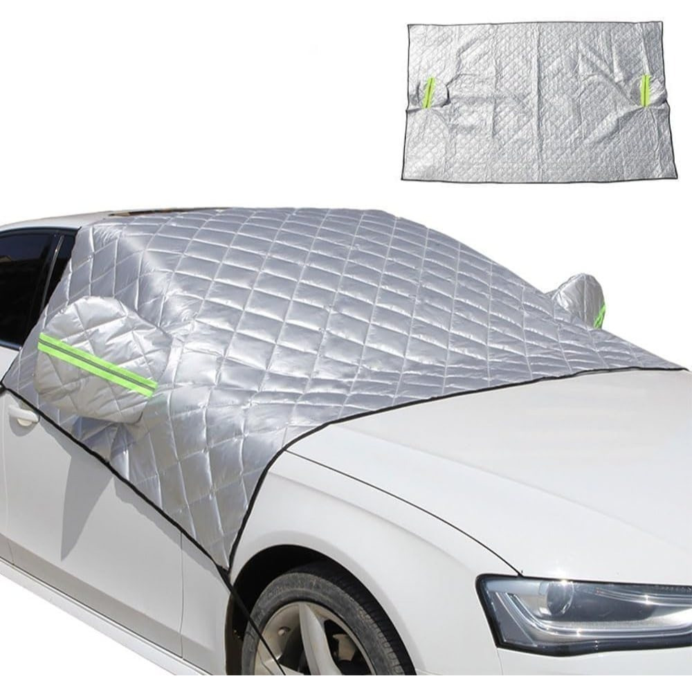TEMU Housse de pare-brise extra-large pour voiture, 90 x 55 pouces (228 × 139 cm), protection hivernale contre et , protecteur de pare-brise pour