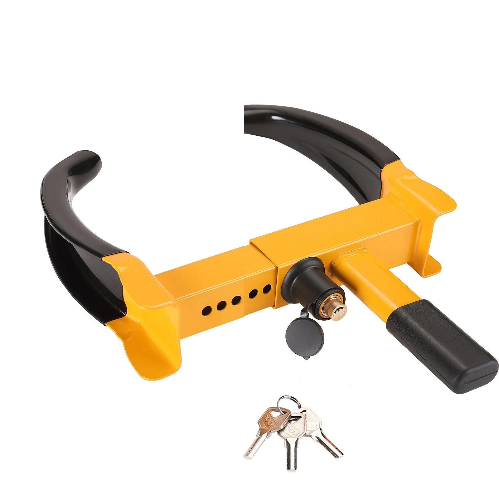 TEMU Serrage-roue de remorque réglable pour pneus jusqu'à 250 mm, serrure-roue pour remorques, VUS, bateaux, VTT, motos et voiturettes de golf