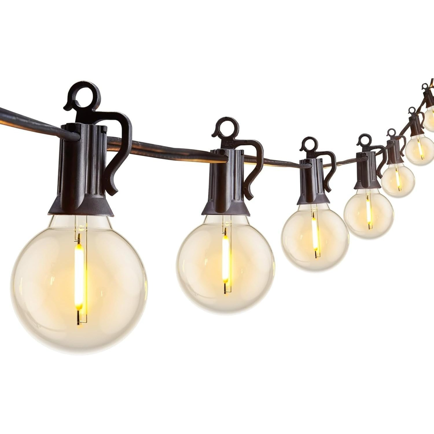 TEMU Guirlande Lumineuse d'Extérieur à LED G40 , Lumière Suspendue pour Cour, Porche, Balcon, Décoration de Fête, à , à Intensité Variable, , Lumière