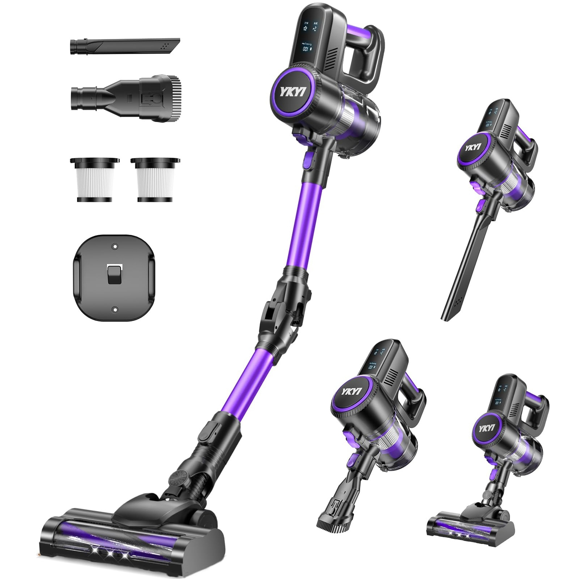 TEMU Cordless Vacuum Cleaner, 40kpa, 450w, 50-min , Violet