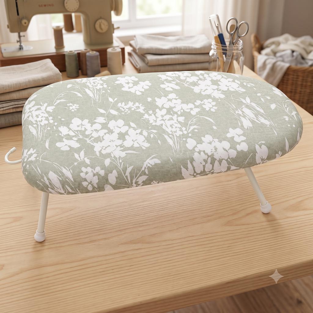 TEMU Tablette à Repasser de Table Pliante avec Pieds en Métal 60x36cm Mini Presse à Vêtements