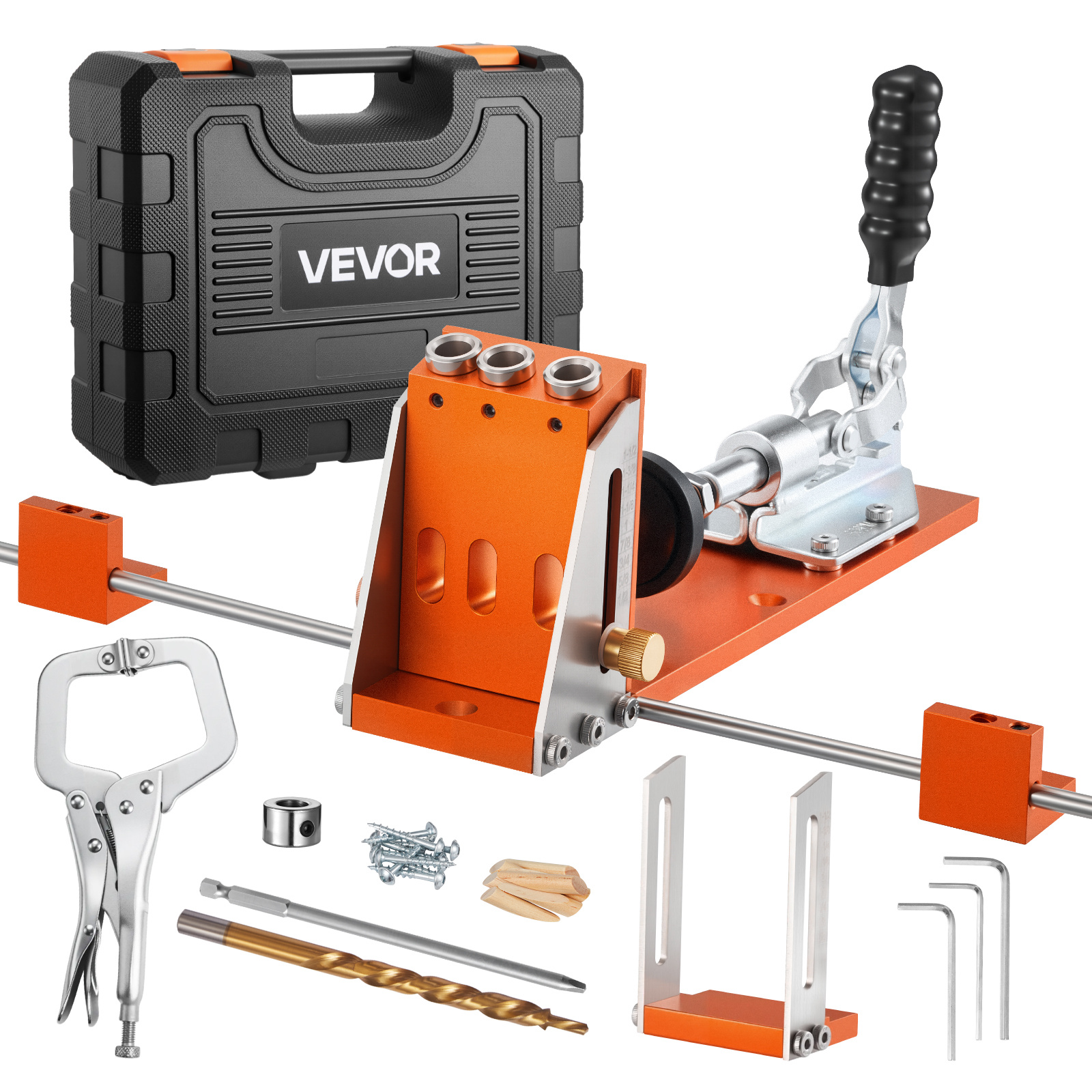 TEMU Kit de gabarit de cheville déboulonnée VEVOR, réglable de 1/2 à 1-1/2 po, système de gabarit de cheville déboulonnée avec boîte à outils,
