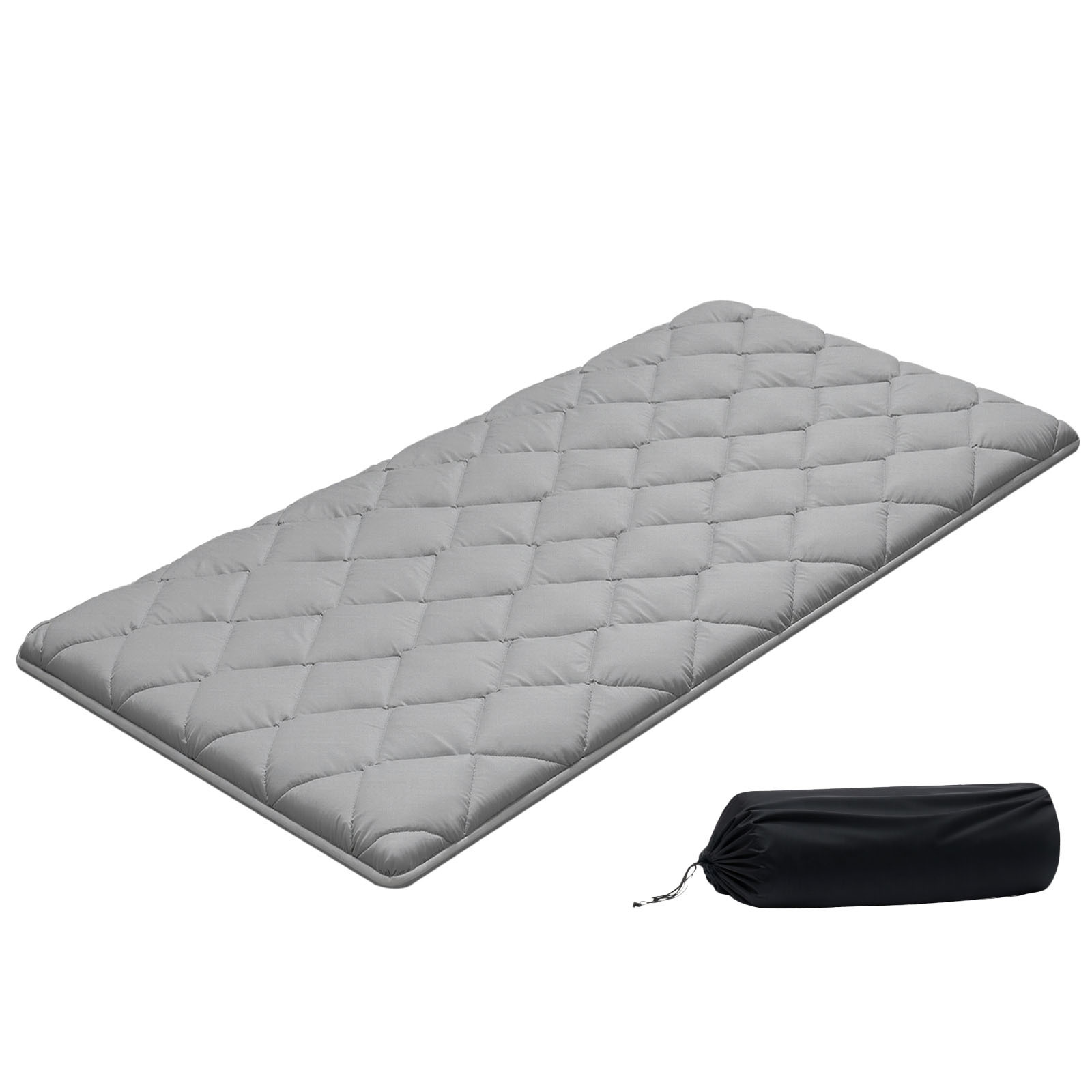 TEMU VEVOR Tapis Tatami Japonais, Matelas Tatami Japonais Pliable Taille Twin, Futon avec Sac de Rangement et Attache, Tapis de Sol 9 Couches pour
