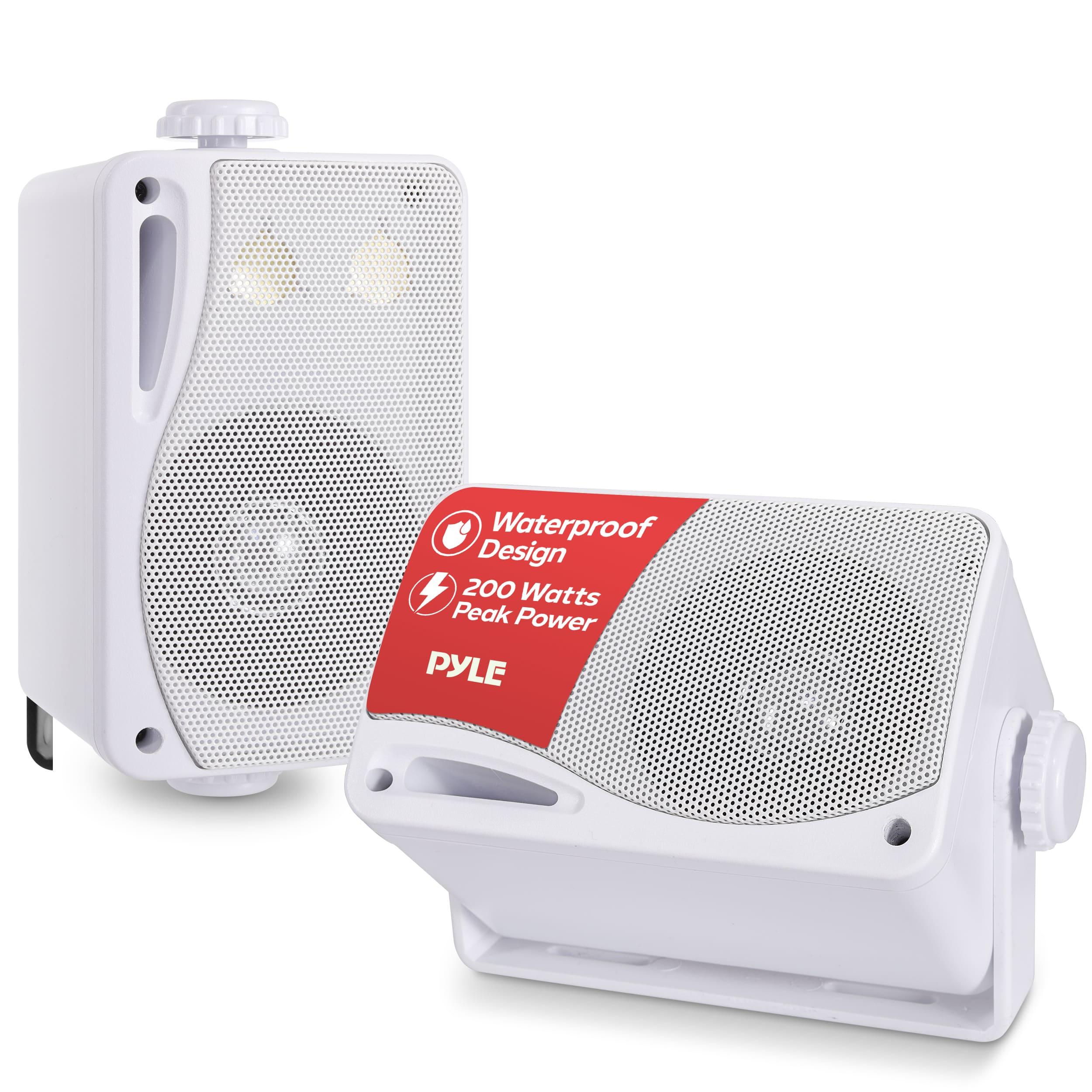 TEMU Système de Haut-parleurs Encastrés 3 Voies , 3,5" 200 Watts, Compact pour Mur, Intérieur et Extérieur, Utilisation à , Terrasse, Garage, Piscine