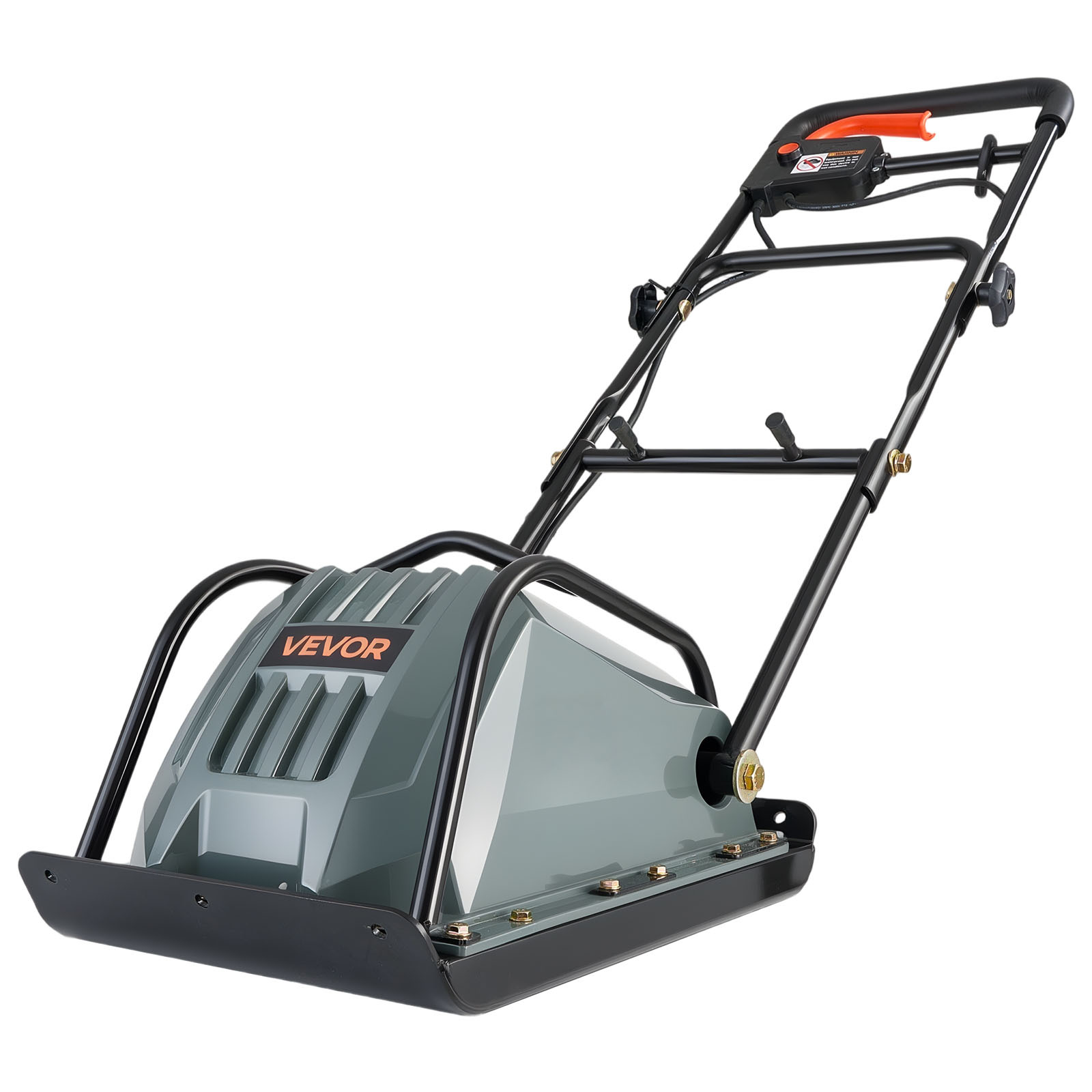 TEMU Placette VEVOR, Pilonneuse Électrique au Sol, Force de 5 kN, Profondeur de 3,9 po, Vitesse de 16 m/min, Efficacité de 3304 pi²/h, Machine de