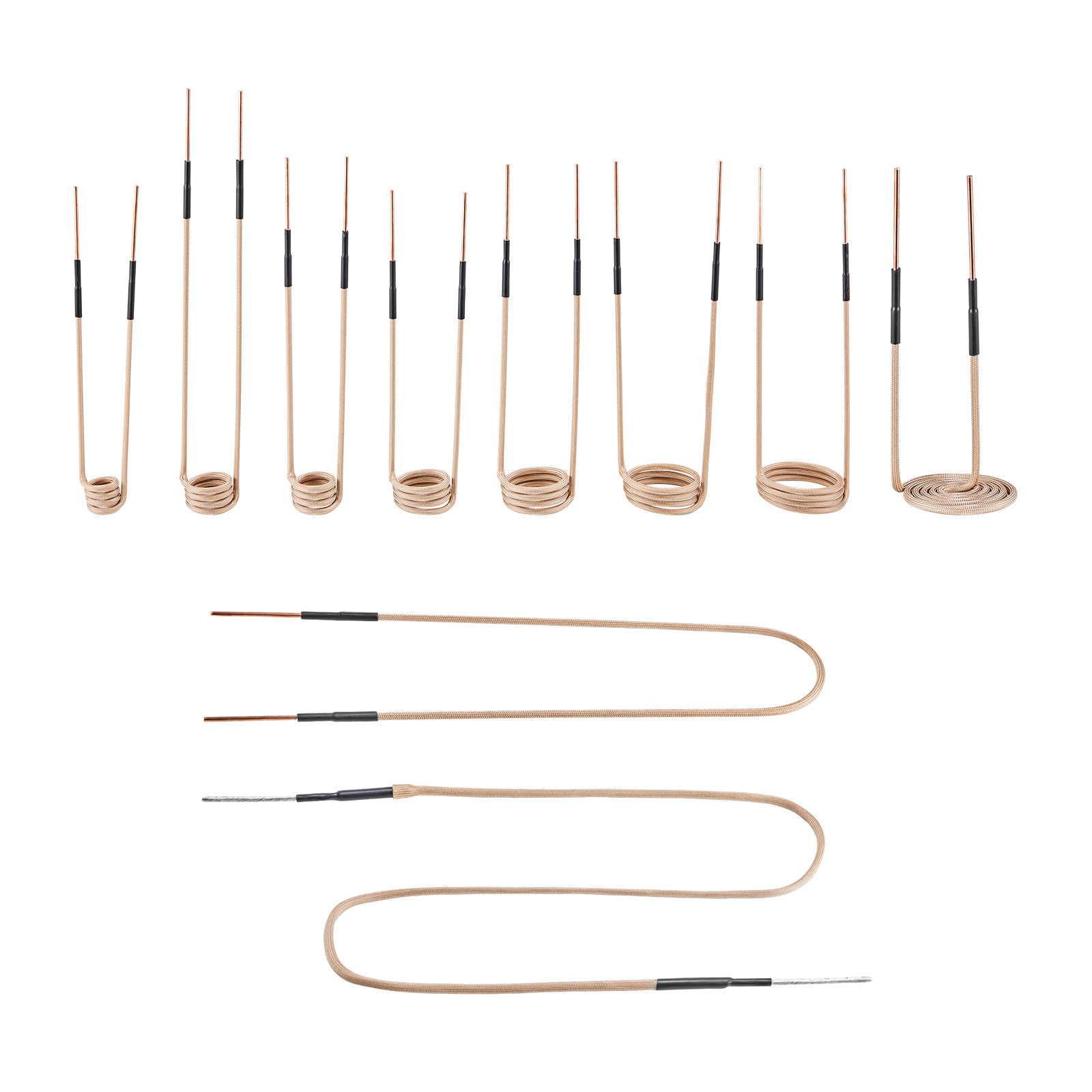 TEMU Vevor 10pcs Magnetic Induction Heater Coil, Inductor Heat Accessories, Mini Heater Coil Kit With Flexibility And Long , For Removing Rusty Bolts