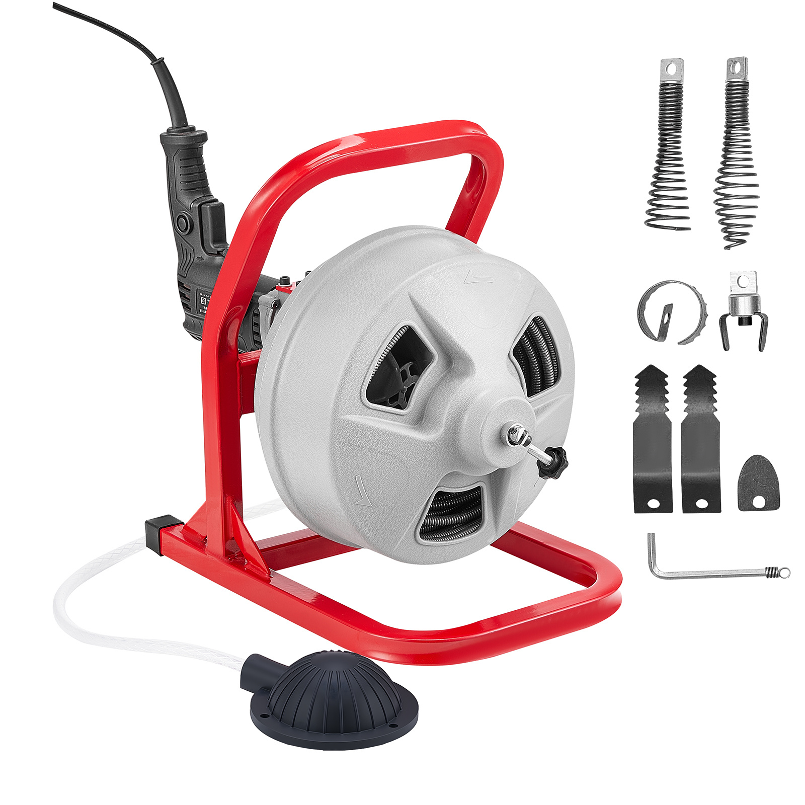 TEMU VEVOR Machine de nettoyage de drain 50 FT x 5/16 pouce, Tarete de canalisation avec perceuse électrique 228RPM, Machine de nettoyage de drain à