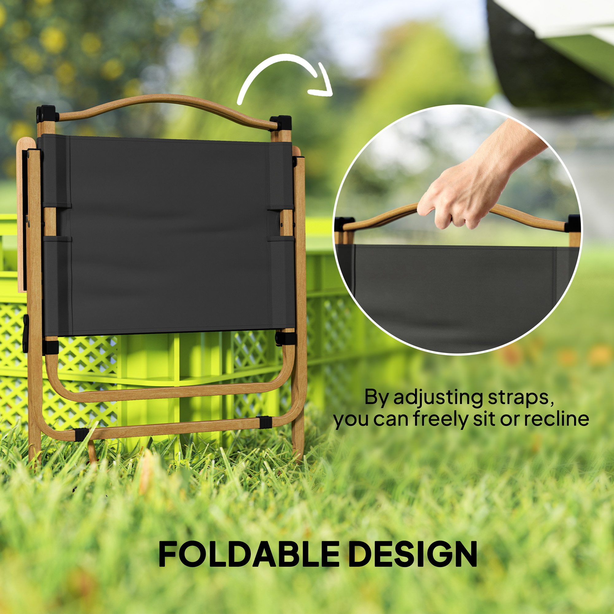 camping chair lightweight folding chair portable armchair   for festivals fishing beach and hiking dark grey Product details 5