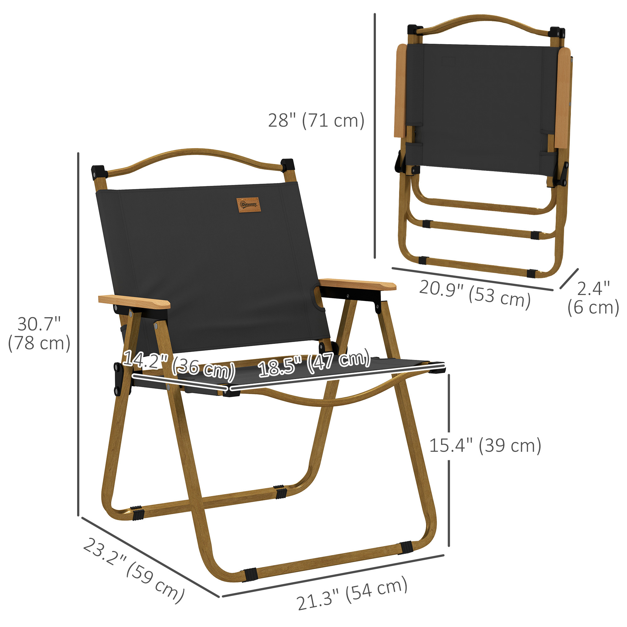 camping chair lightweight folding chair portable armchair   for festivals fishing beach and hiking dark grey Product details 4