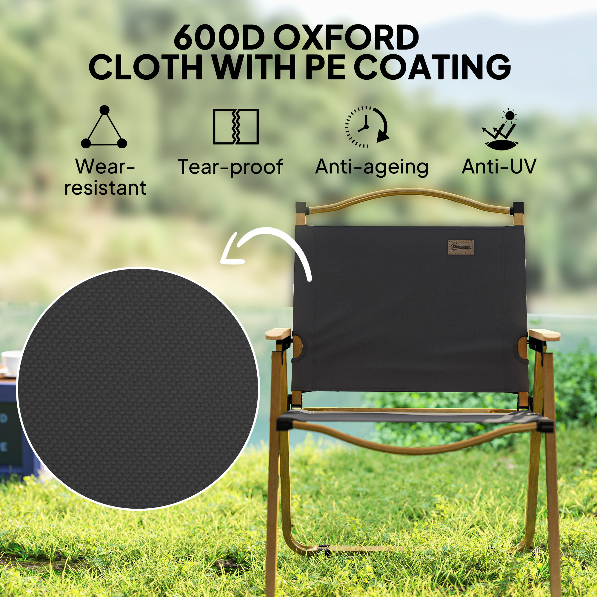 camping chair lightweight folding chair portable armchair   for festivals fishing beach and hiking dark grey Product details 0