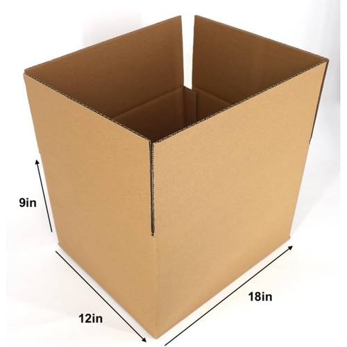 10 pack corrugated shipping boxes 18x12x9inch mailing packaging cartons for business moving and storage