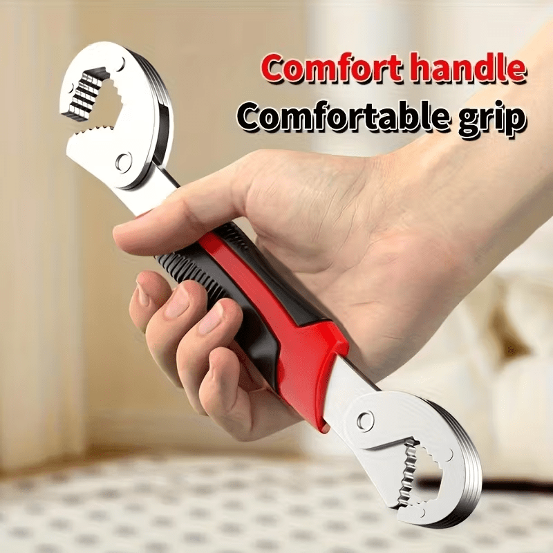 durable adjustable wrench durable high carbon steel double head adjustable wrench high torque gear movable pipe wrench with non slip handle suitable for home indoor outdoor   maintenance universal wrench wrench tool multifunctional universal wrench adjustable wrench large opening fast