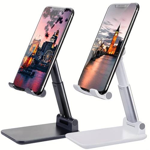 adjustable fold down desktop phone and tablet stand universal holder for iphone ipad foldable phone holders that work with all smartphones